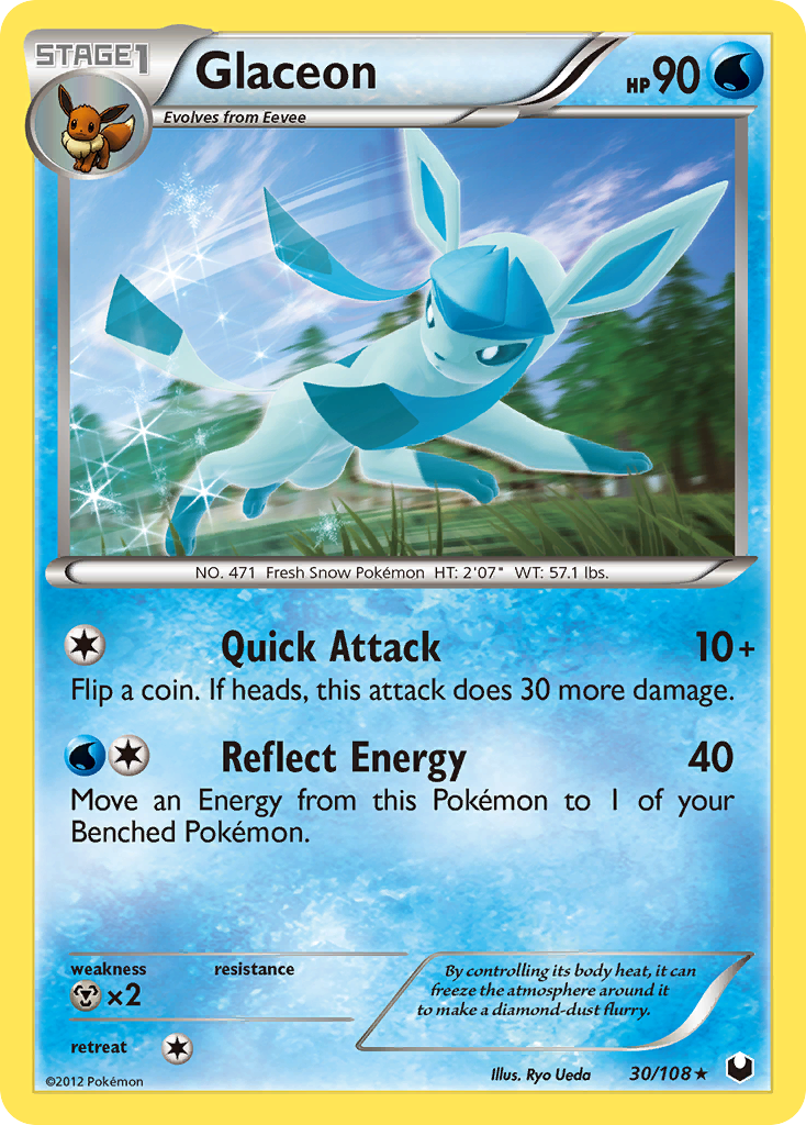 Glaceon (30/108) [Black & White: Dark Explorers] | Exor Games New Glasgow