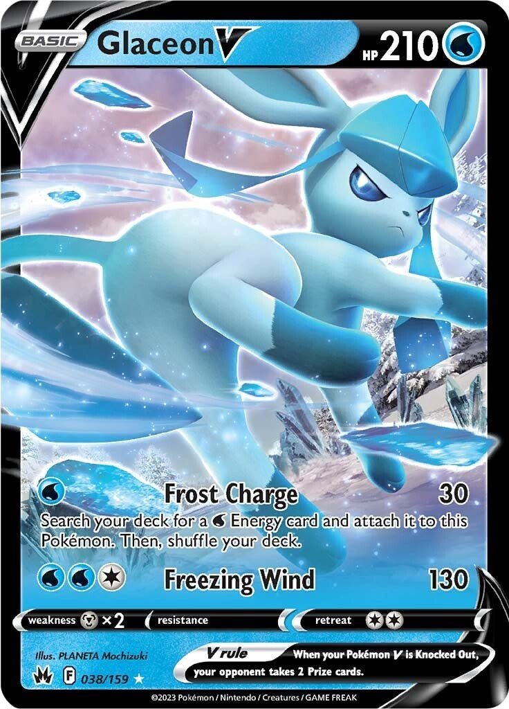 Glaceon V (038/159) [Sword & Shield: Crown Zenith] | Exor Games New Glasgow