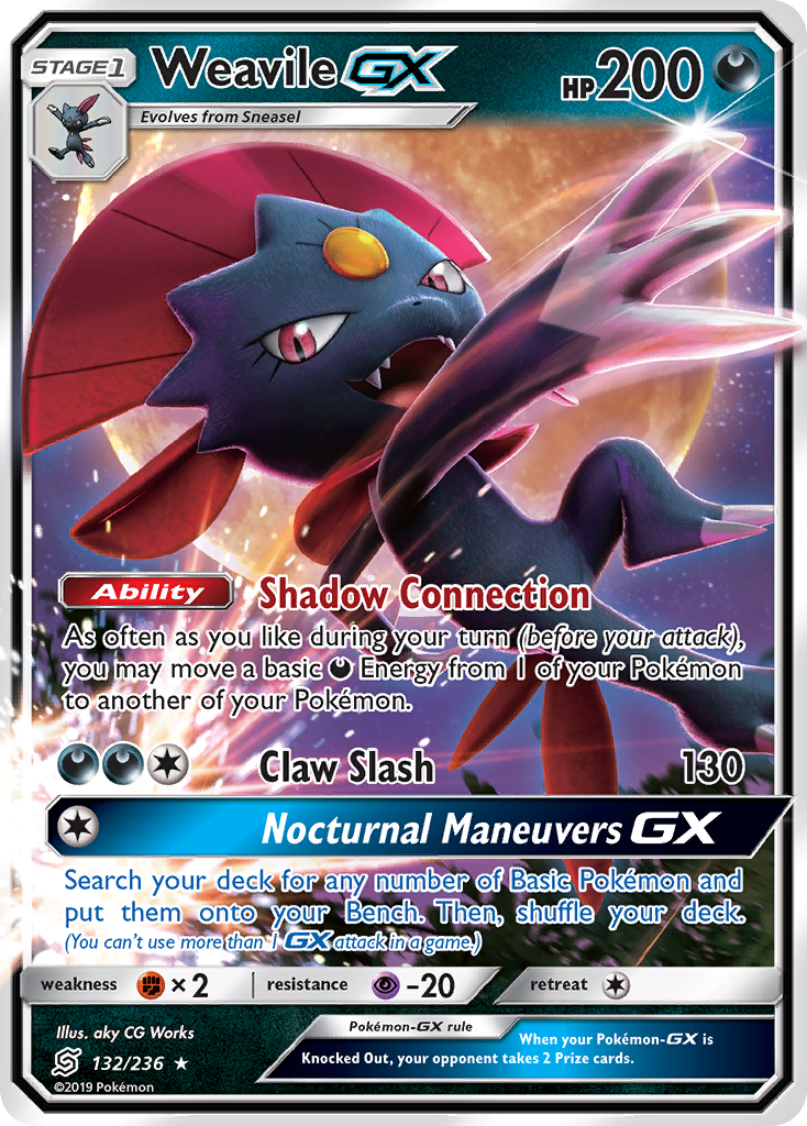 Weavile GX (132/236) [Sun & Moon: Unified Minds] | Exor Games New Glasgow