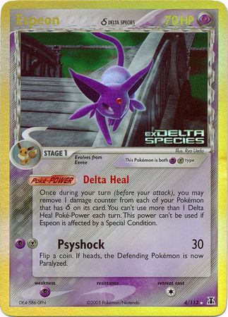 Espeon (4/113) (Delta Species) (Stamped) [EX: Delta Species] | Exor Games New Glasgow