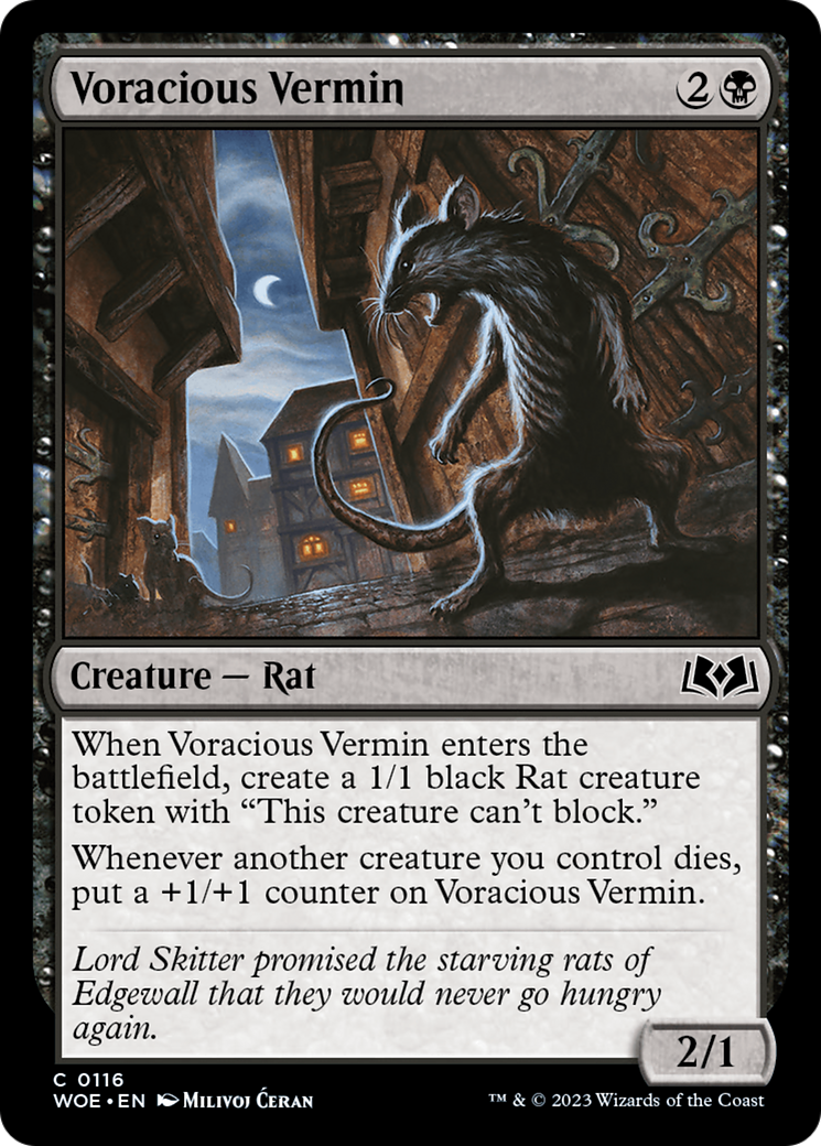 Voracious Vermin [Wilds of Eldraine] | Exor Games New Glasgow