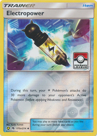 Electropower (172a/214) (League Promo) [Sun & Moon: Lost Thunder] | Exor Games New Glasgow