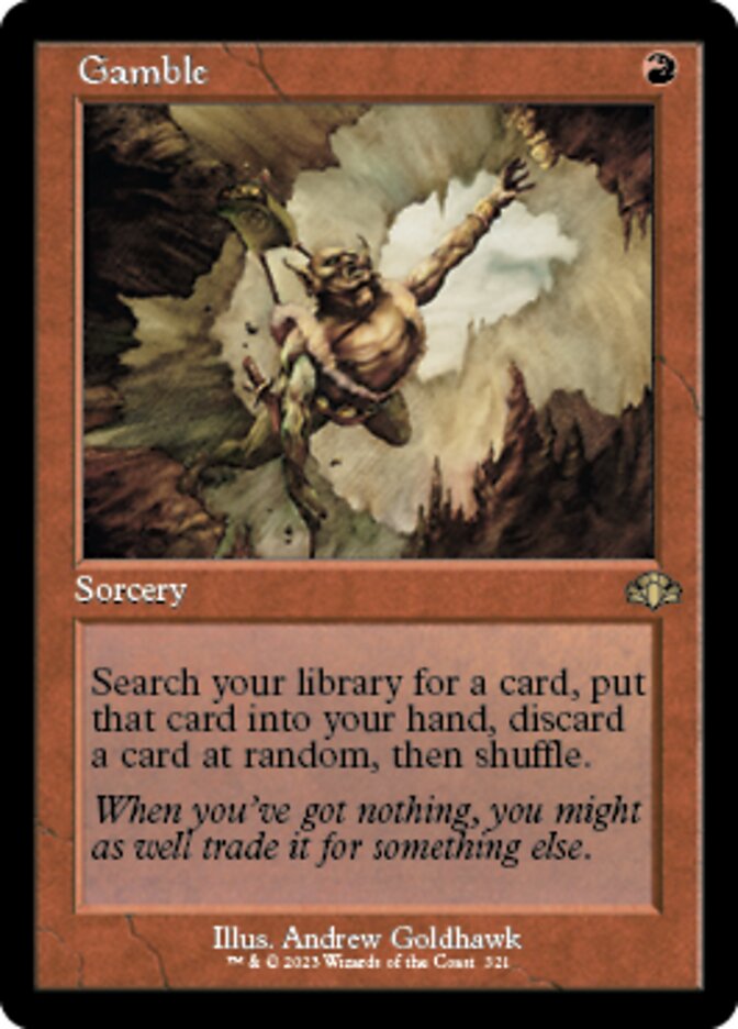 Gamble (Retro) [Dominaria Remastered] | Exor Games New Glasgow