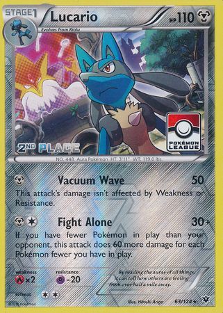 Lucario (63/124) (League Promo 2nd Place) [XY: Fates Collide] | Exor Games New Glasgow