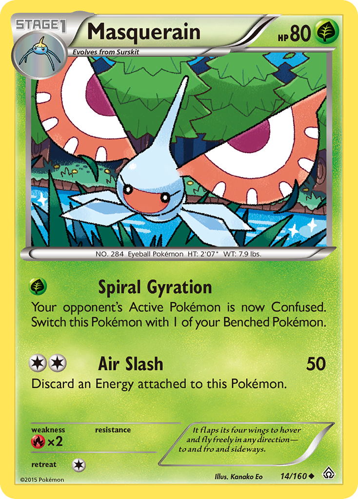 Masquerain (14/160) [XY: Primal Clash] | Exor Games New Glasgow