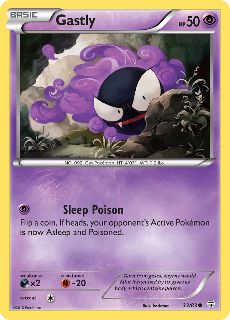 Gastly (33/83) [XY: Generations] | Exor Games New Glasgow