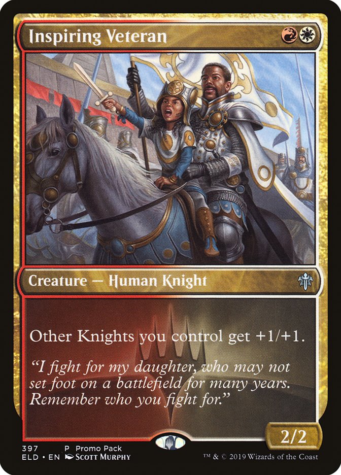 Inspiring Veteran (Promo Pack) [Throne of Eldraine Promos] | Exor Games New Glasgow
