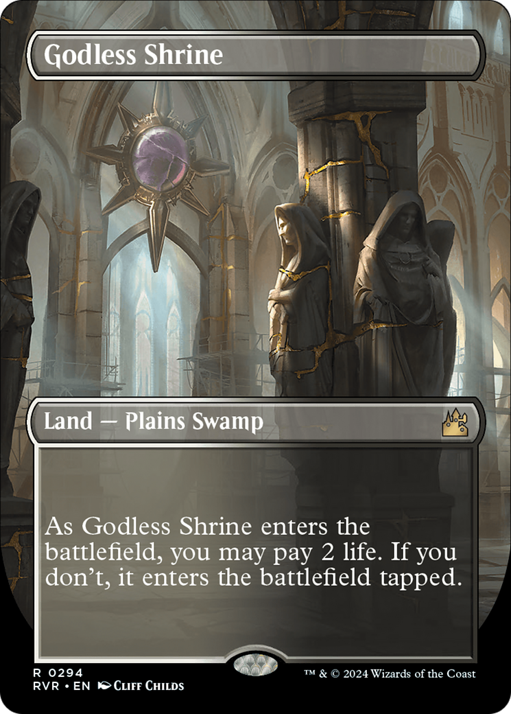 Godless Shrine (Borderless) [Ravnica Remastered] | Exor Games New Glasgow