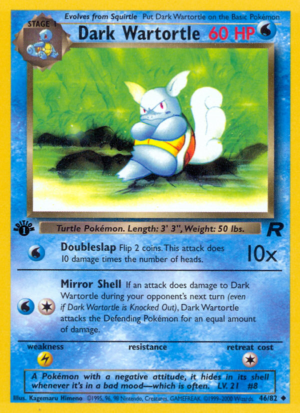 Dark Wartortle (46/82) [Team Rocket 1st Edition] | Exor Games New Glasgow