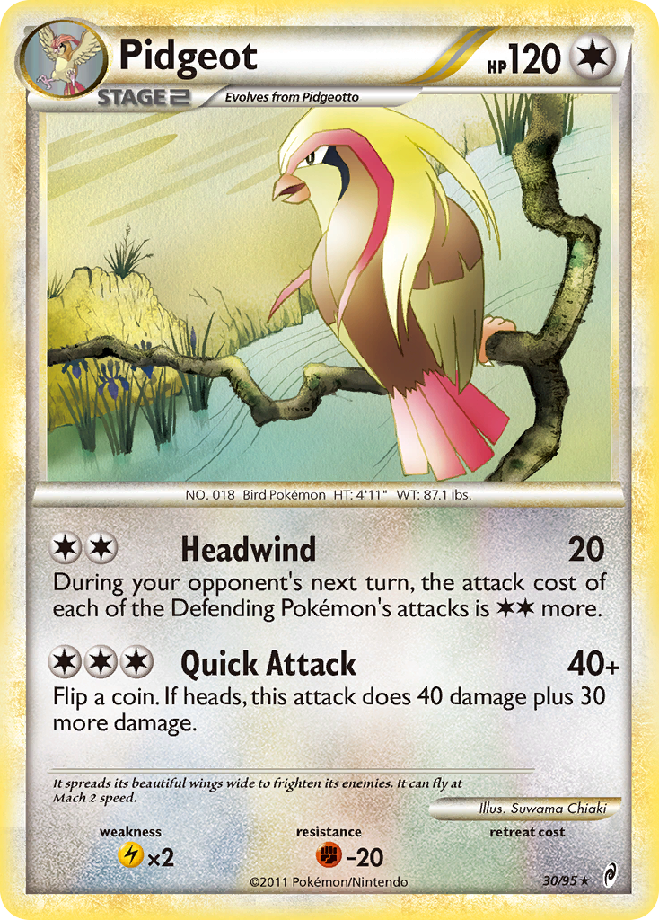 Pidgeot (30/95) [HeartGold & SoulSilver: Call of Legends] | Exor Games New Glasgow
