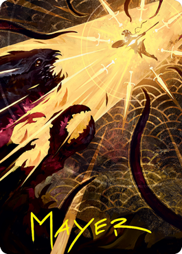 Defiant Strike Art Card (Gold-Stamped Signature) [Strixhaven: School of Mages Art Series] | Exor Games New Glasgow