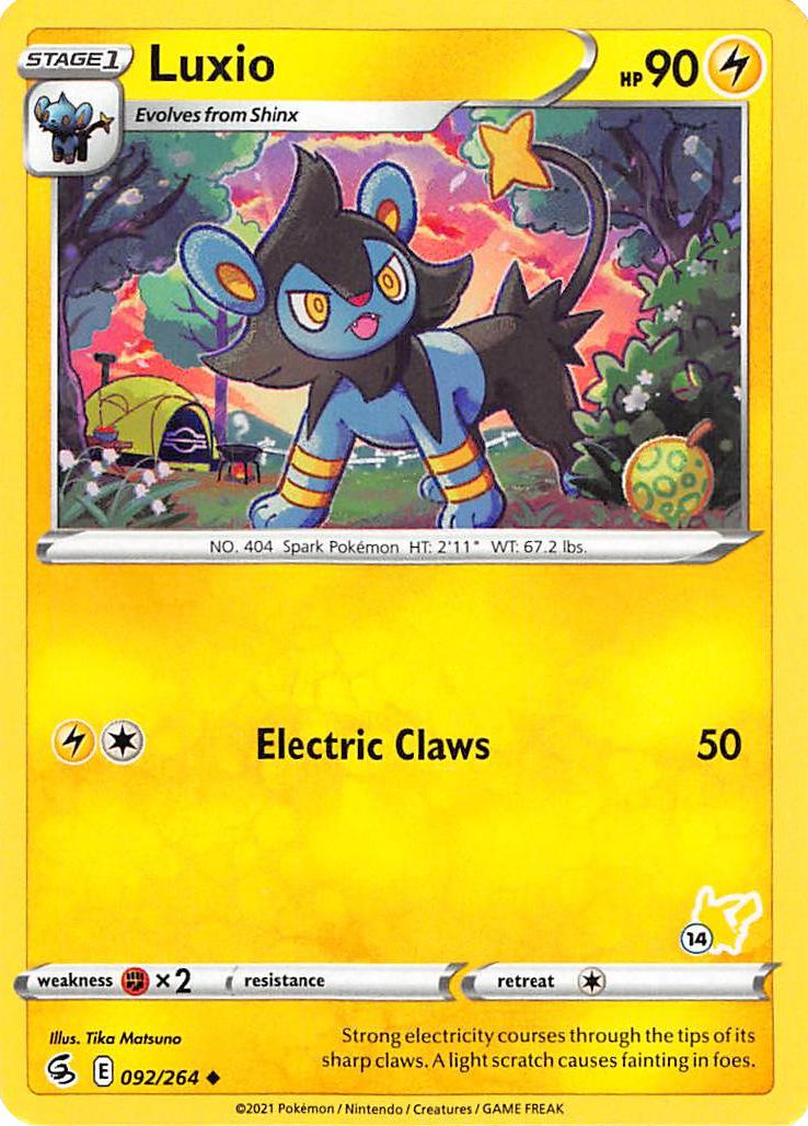 Luxio (092/264) (Pikachu Stamp #14) [Battle Academy 2022] | Exor Games New Glasgow