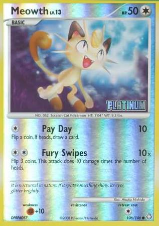 Meowth (106/146) [Burger King Promos: 2009 Collection] | Exor Games New Glasgow