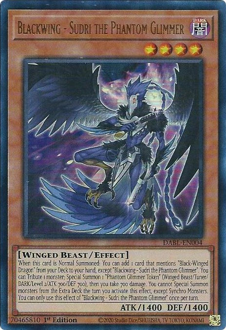 Blackwing - Sudri the Phantom Glimmer [DABL-EN004] Ultra Rare | Exor Games New Glasgow