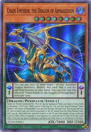 Chaos Emperor, the Dragon of Armageddon [YCSW-EN011] Super Rare | Exor Games New Glasgow