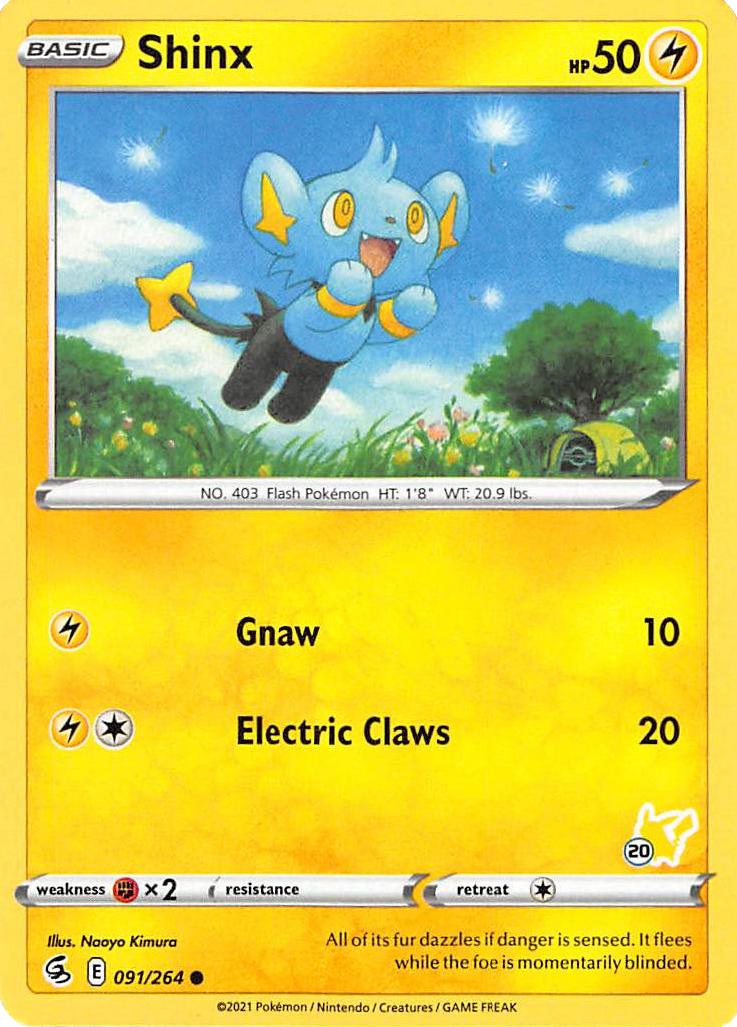 Shinx (091/264) (Pikachu Stamp #20) [Battle Academy 2022] | Exor Games New Glasgow