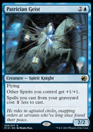 Patrician Geist (Promo Pack) [Innistrad: Midnight Hunt Promos] | Exor Games New Glasgow