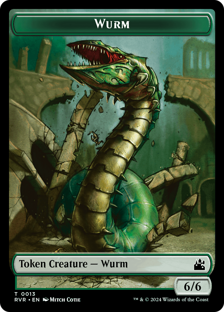 Wurm Token [Ravnica Remastered Tokens] | Exor Games New Glasgow