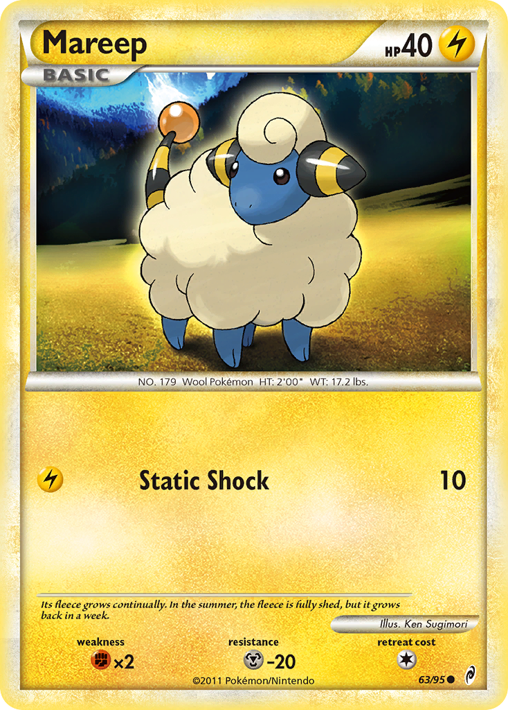 Mareep (63/95) [HeartGold & SoulSilver: Call of Legends] | Exor Games New Glasgow