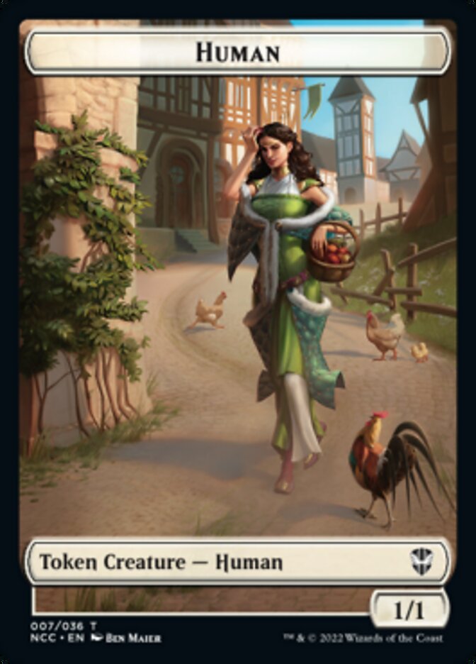 Eldrazi Spawn // Human Double-sided Token [Streets of New Capenna Commander Tokens] | Exor Games New Glasgow