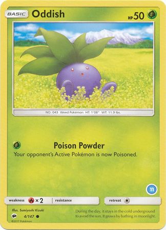 Oddish (4/147) (Deck Exclusive #11) [Sun & Moon: Trainer Kit - Alolan Ninetales] | Exor Games New Glasgow