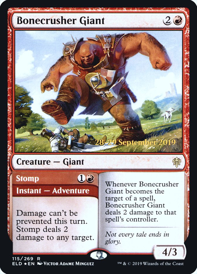 Bonecrusher Giant // Stomp  [Throne of Eldraine Prerelease Promos] | Exor Games New Glasgow