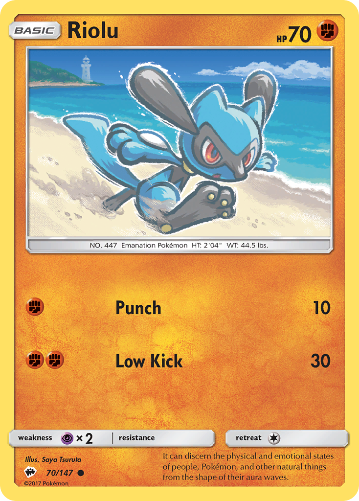 Riolu (70/147) [Sun & Moon: Burning Shadows] | Exor Games New Glasgow