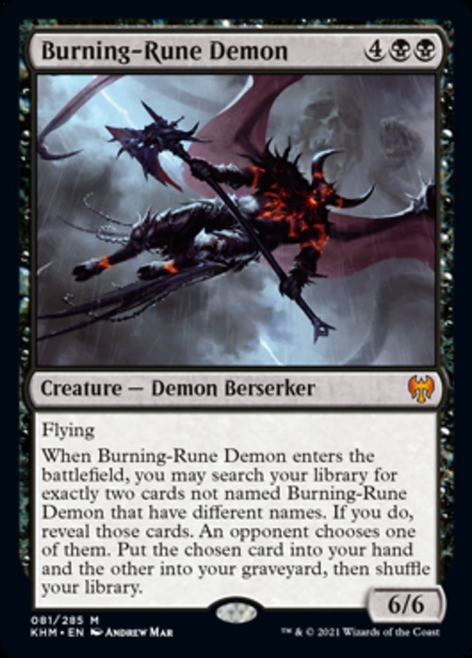 Burning-Rune Demon [Kaldheim] | Exor Games New Glasgow