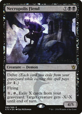 Necropolis Fiend [Khans of Tarkir Promos] | Exor Games New Glasgow