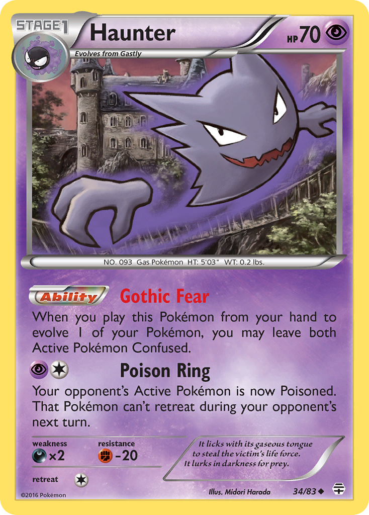 Haunter (34/83) [XY: Generations] | Exor Games New Glasgow