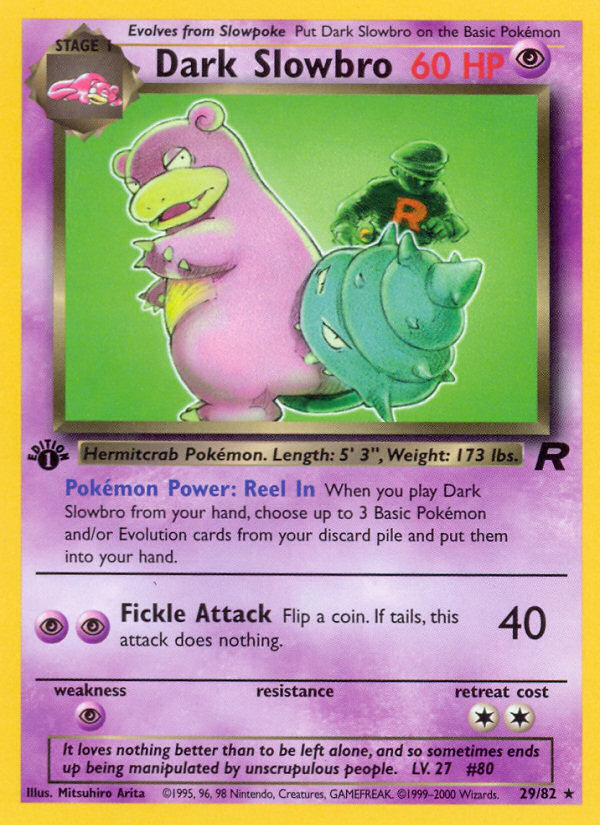 Dark Slowbro (29/82) [Team Rocket 1st Edition] | Exor Games New Glasgow