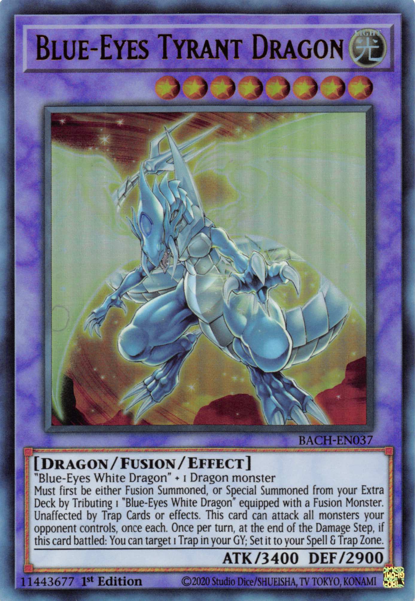 Blue-Eyes Tyrant Dragon [BACH-EN037] Ultra Rare | Exor Games New Glasgow