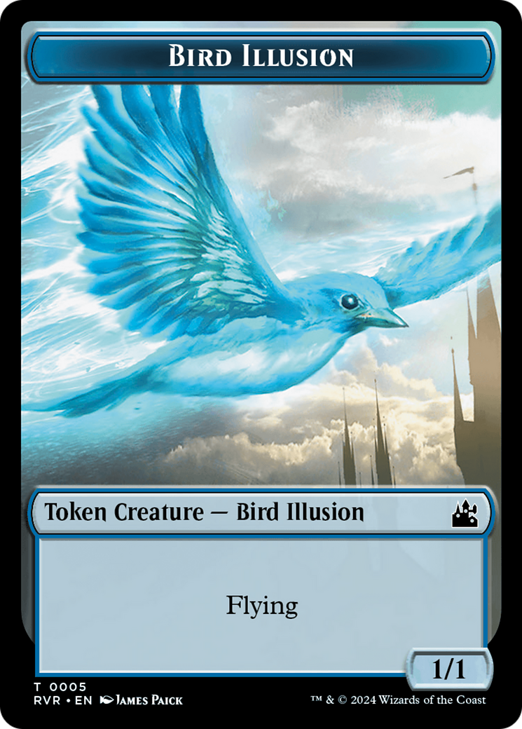 Goblin (0008) // Bird Illusion Double-Sided Token [Ravnica Remastered Tokens] | Exor Games New Glasgow