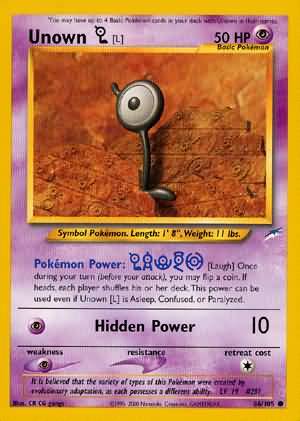 Unown [L] (86/105) [Neo Destiny Unlimited] | Exor Games New Glasgow