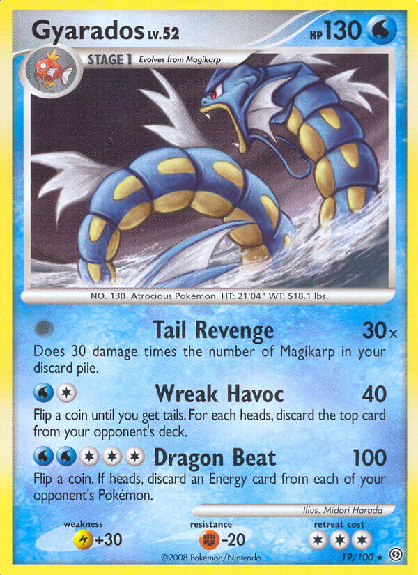 Gyarados (19/100) (Theme Deck Exclusive) [Diamond & Pearl: Stormfront] | Exor Games New Glasgow