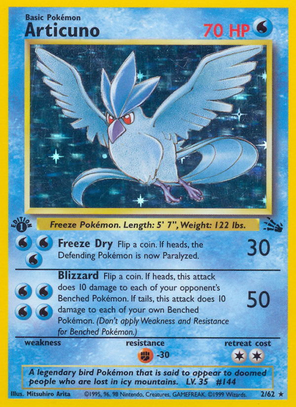 Articuno (2/62) [Fossil 1st Edition] | Exor Games New Glasgow