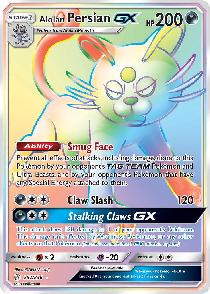 Alolan Persian GX (257/236) [Sun & Moon: Cosmic Eclipse] | Exor Games New Glasgow