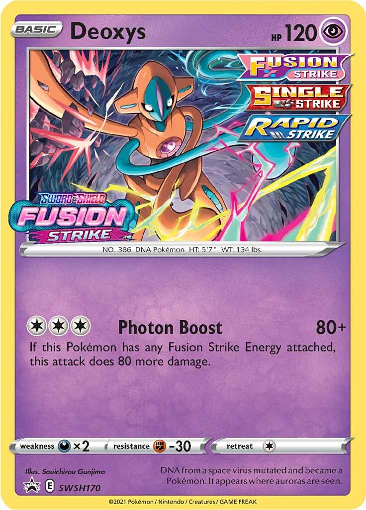 Deoxys (SWSH170) (Prerelease Promo) [Sword & Shield: Black Star Promos] | Exor Games New Glasgow