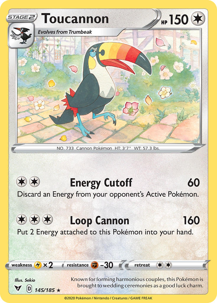 Toucannon (145/185) [Sword & Shield: Vivid Voltage] | Exor Games New Glasgow