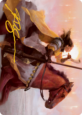 Sunrise Cavalier Art Card (Gold-Stamped Signature) [Innistrad: Midnight Hunt Art Series] | Exor Games New Glasgow