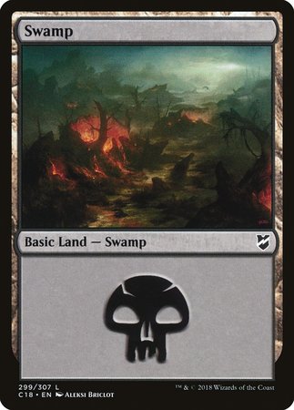 Swamp (299) [Commander 2018] | Exor Games New Glasgow