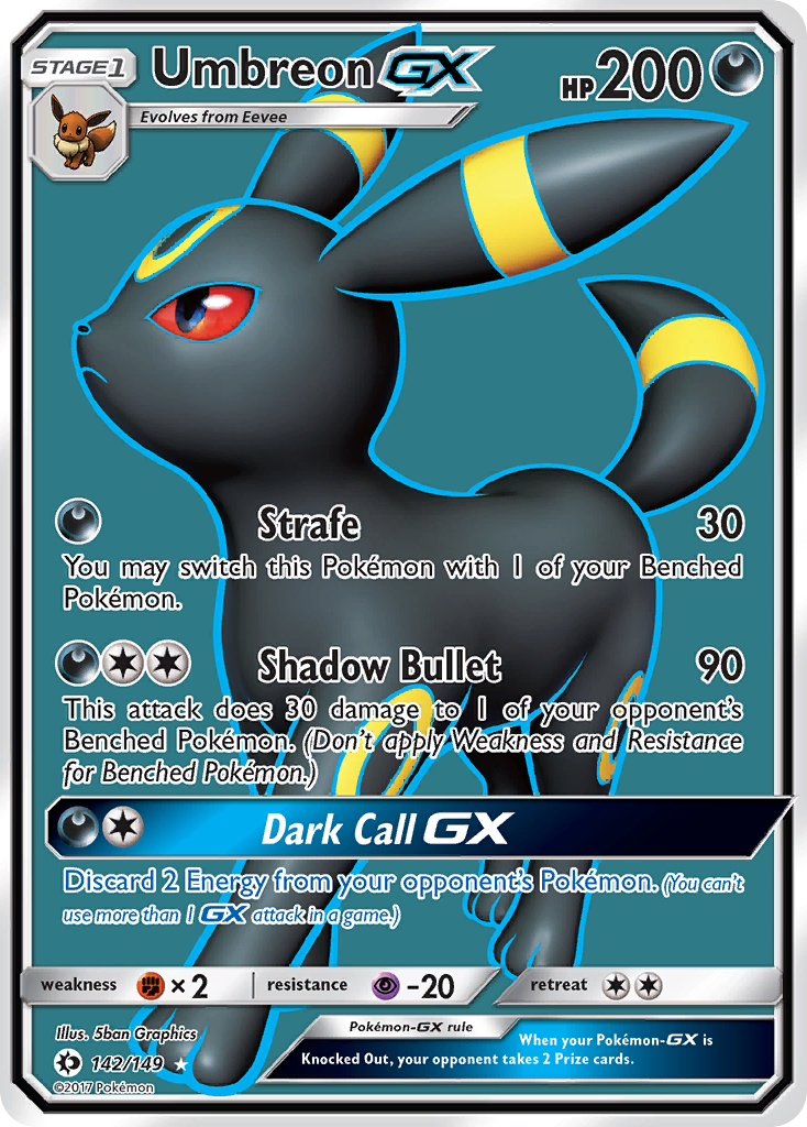 Umbreon GX (142/149) [Sun & Moon: Base Set] | Exor Games New Glasgow