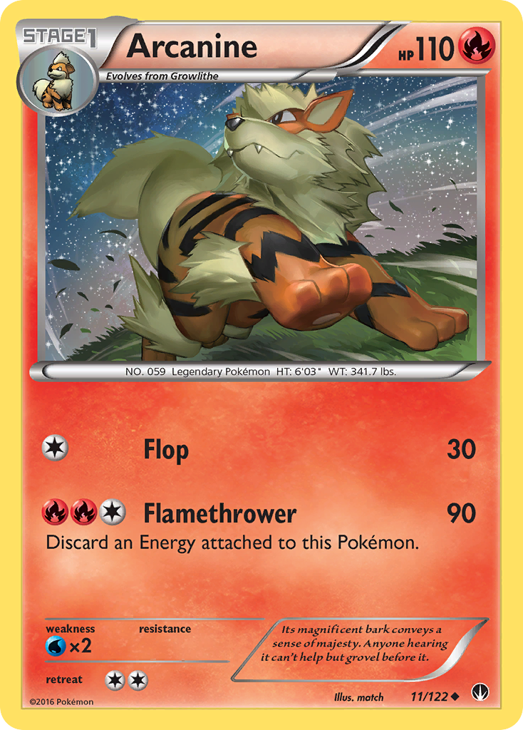 Arcanine (11/122) [XY: BREAKpoint] | Exor Games New Glasgow
