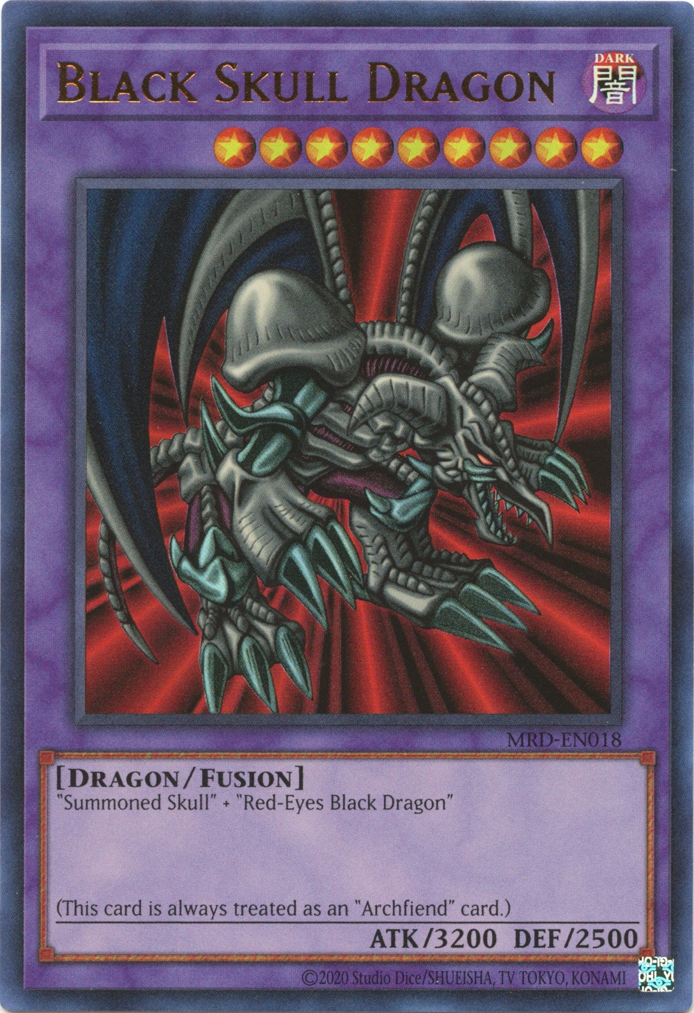 Black Skull Dragon (25th Anniversary) [MRD-EN018] Ultra Rare | Exor Games New Glasgow