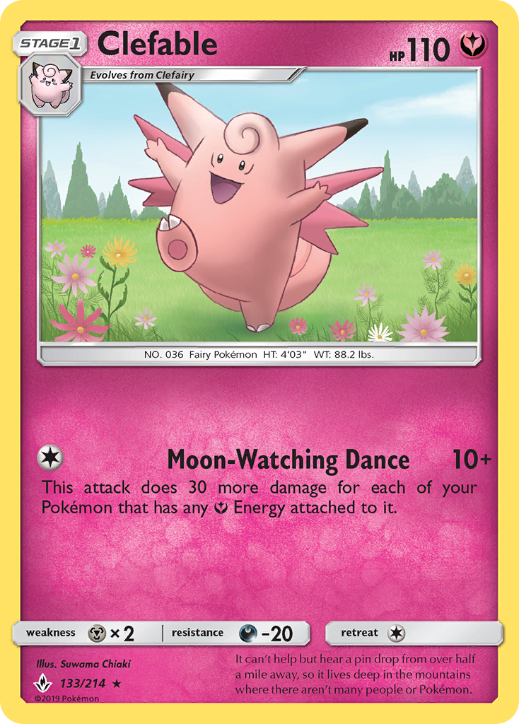 Clefable (133/214) [Sun & Moon: Unbroken Bonds] | Exor Games New Glasgow