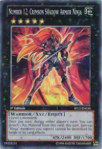 Number 12: Crimson Shadow Armor Ninja [SP13-EN030] Starfoil Rare | Exor Games New Glasgow