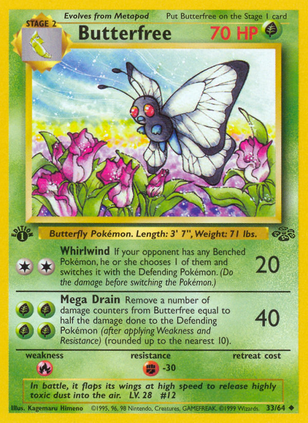 Butterfree (33/64) [Jungle 1st Edition] | Exor Games New Glasgow