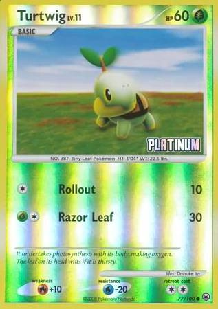 Turtwig (77/100) [Burger King Promos: 2009 Collection] | Exor Games New Glasgow