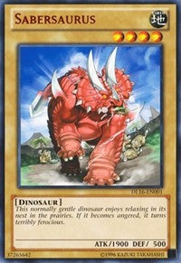 Sabersaurus (Red) [DL16-EN001] Rare | Exor Games New Glasgow