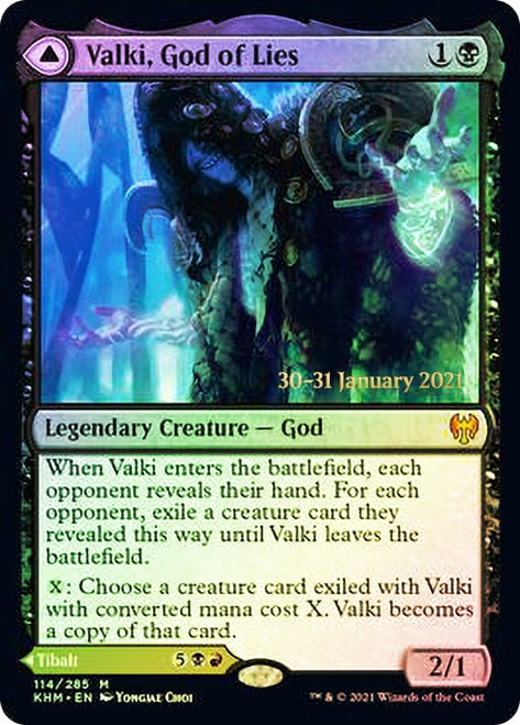 Valki, God of Lies // Tibalt, Cosmic Impostor  [Kaldheim Prerelease Promos] | Exor Games New Glasgow